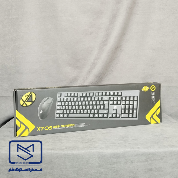 موس و کیبورد با سیم ایکس فورتک مدل x4tech X70S