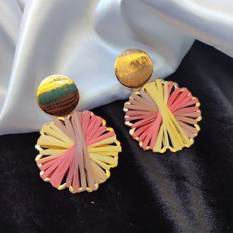 گوشواره حصیری رنگی ۱۲۶۷