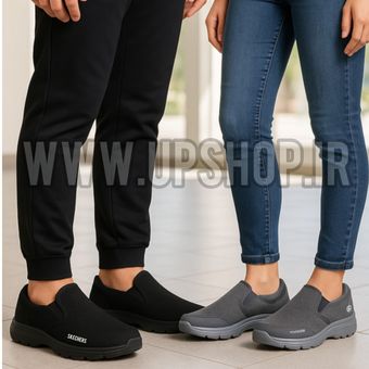 کفش راحتی اسکچرز (Skechers)  ست زنانه مردانه رویه کتان و راشل با زیره PU تزریق