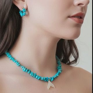 گردنبند و گوشواره فیروزه