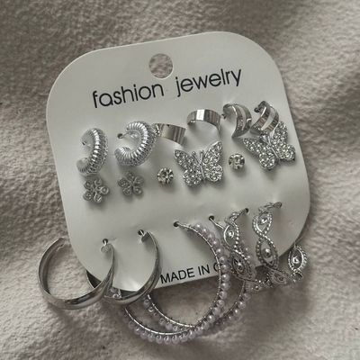 پک گوشواره 9 تایی مدل پروانه