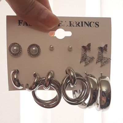 پک گوشواره 9 تایی فشن زارا سیلور