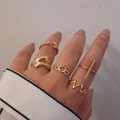 پک انگشتر پنج تایی مدل آغوش