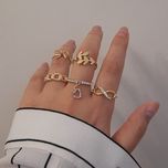 پک انگشتر پنج تایی مدل همیشگی نگین دار