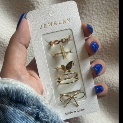 پک انگشتر پنج تایی مدل پاپیون استوانه