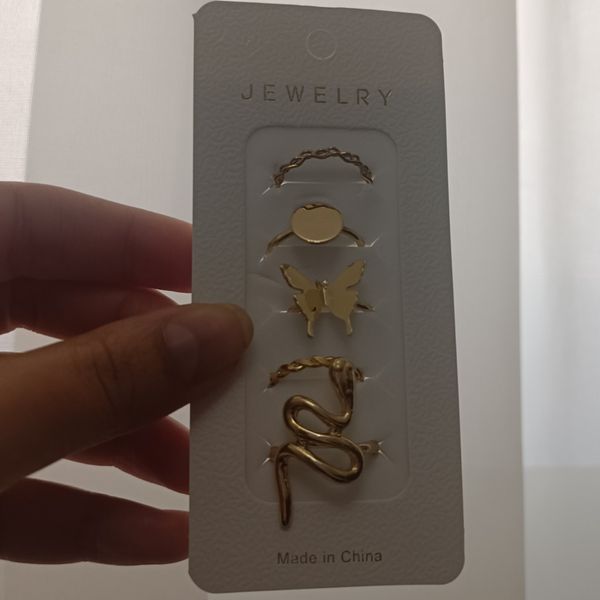 پک انگشتر پنج تایی مدل پروانه مار