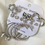 پک گوشواره 9 تایی مدل فشن باکلاس سیلور