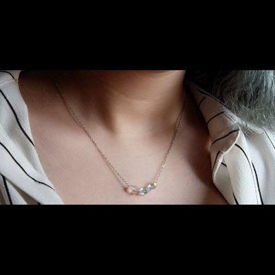 گردنبند استیل کریستالی