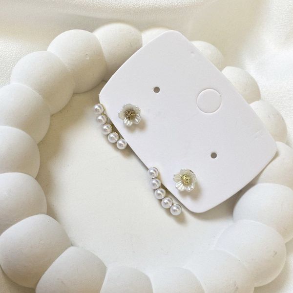 گوشواره مدل گل لاین مروارید