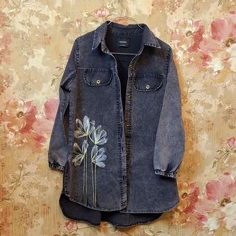 شومیز مانتویی جین  مدل یاس کد 510