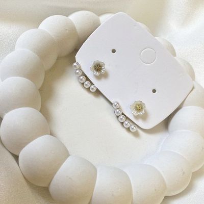 گوشواره مدل گل لاین مروارید