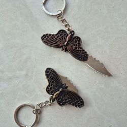 سرکلیدی چاقو مدل پروانه فلزی