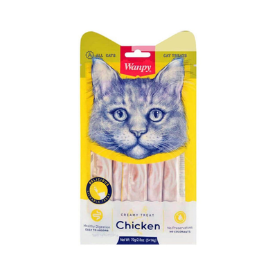 بستنی گربه ونپی با طعم مرغ وزن 350 گرم بسته 5 عددی