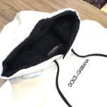 هودی D&G کلاه دار داخل خز سفید