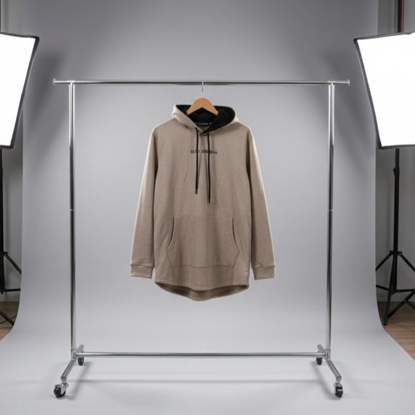 هودی D&G کلاه دار داخل خز کرم روشن