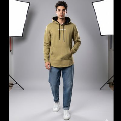 هودی D&G کلاه دار داخل خز زیتونی