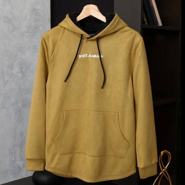 هودی D&G کلاه دار داخل خز زیتونی