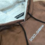 هودی D&G کلاه دار داخل خز قهوهای