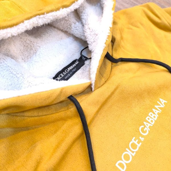 هودی D&G کلاه دار داخل خز خردلی