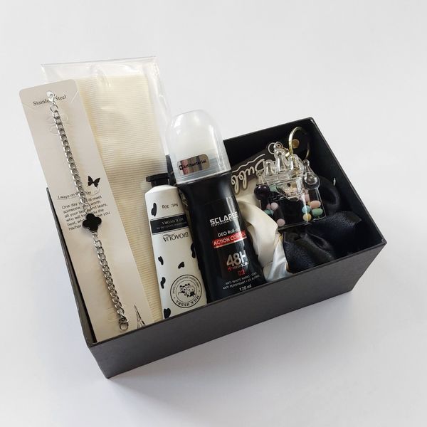 باکس کادوی مشکی، هدیه دخترانه، کادو تولد