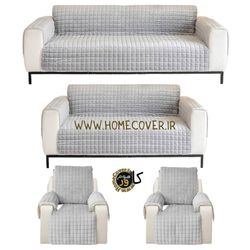 کاور مبل مطلسه 4 لایه هوم کاور مدل 7 نفره راحتی