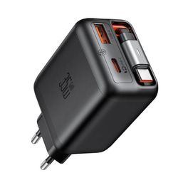 شارژر دیواری 35 وات مک دودو مدل CH-1280 با کابل متصل تایپ سی | Mcdodo CH-1280 35W GaN Charger with Type-C Cable