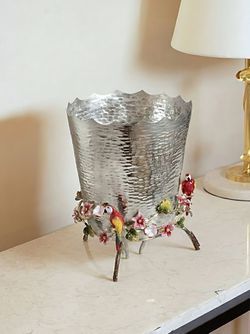 سطل تاجگون برنجی آبکاری | مدل 1