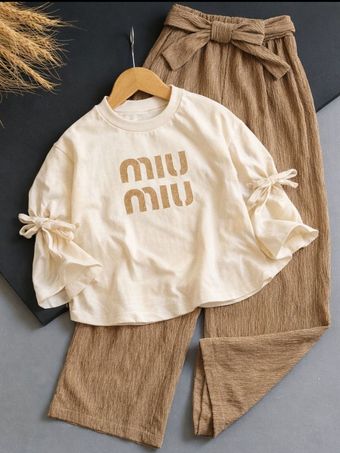 ست کراپ و شلوار miu کد2502