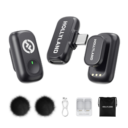 میکروفون یقه ای بی سیم هالی لند مدل  HOLLYLAND LARK A1 Mini Duo Type C