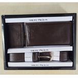 ست کادویی جعبه دار کیف پول جاکارتی کمربند با کیفیت