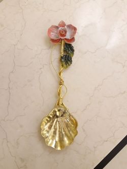 قاشق آجیل مینا برنجی| مدل ارکیده