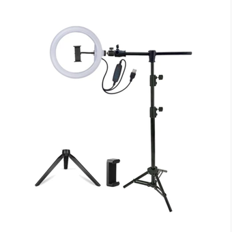 کیت تولید محتوا آرایشگاهی اقتصادی مدل Ak26 با رینگ لایت و پایه