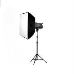 ویدیو لایت حرفه ای مدل Ovoo PL400W cob دو رنگ (Bi-Color) همراه سافت باکس و سه پایه آهنی و فلزی