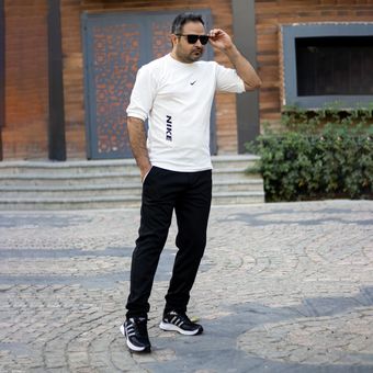 ست تیشرت شلوار سفید مردانه آستین کوتاه Nike مدل 1867