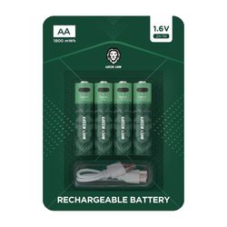 باتری قلمی شارژی گرین لاین پک 4 عددی — Green Lion Rechargeable AA Battery 4-Pack