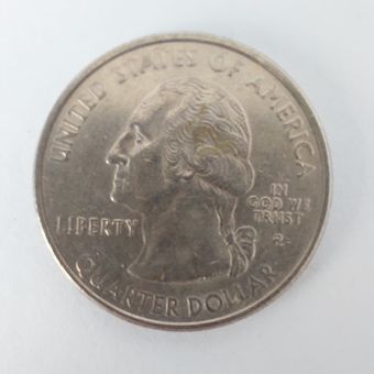 سکه 25 سنت ایالت ماساچوست-تاریخ 2000- کیفیت AU - کشور آمریکا