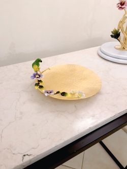 شیرینی خوری 20 سانت برنجی طوطی | مدل 4