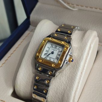 ساعت مچی عقربه ای زنانه کارتیر سانتوس قفل پروانه ضد آب کد789٫