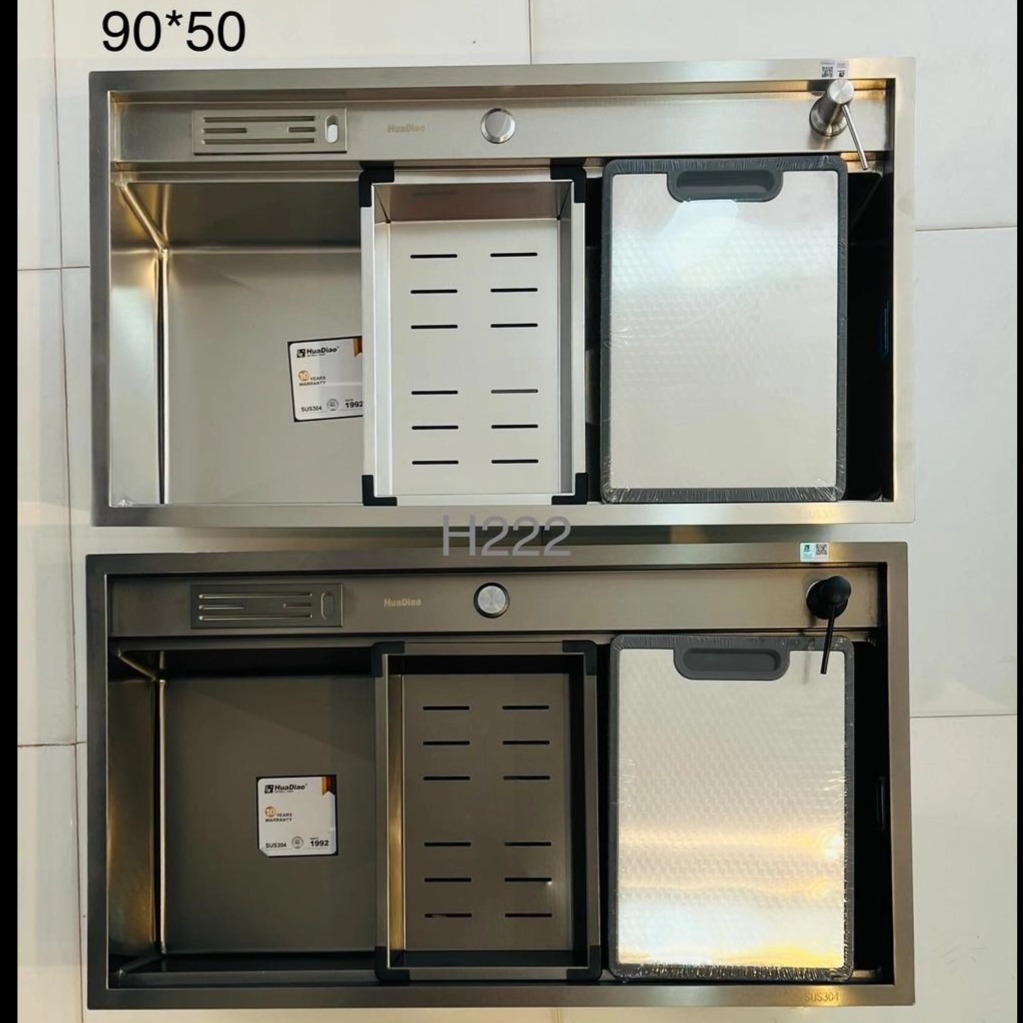 سینک باکسی دو پله هوادیاو (Huadiao (90cm