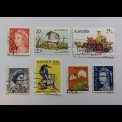 7قطعه تمبر خارجی- مهر دار- بدون چسب- سری تمبر های کشور استرالیا