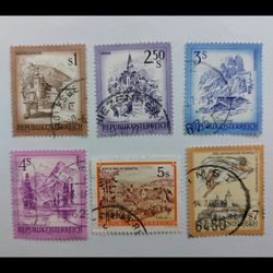 6 قطعه تمبر خارجی- مهر دارـ بدون چسب- سری تمبر کشور اتریش