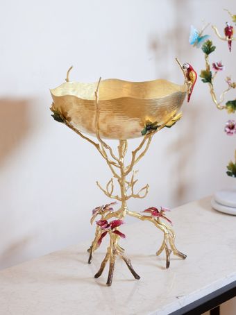 میوه خوری شاخه و برگ برنجی | مدل 1