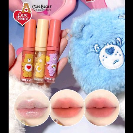 ست لیپ گلاس و رژلب مایع کالکشن خرس مهربان شیگلم|Sheglam care bears liquid lipstick and lip gloss