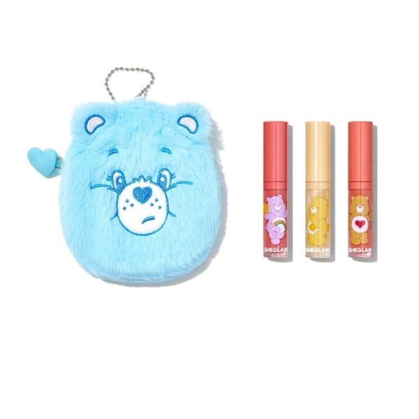 ست لیپ گلاس و رژلب مایع کالکشن خرس مهربان شیگلم|Sheglam care bears liquid lipstick and lip gloss