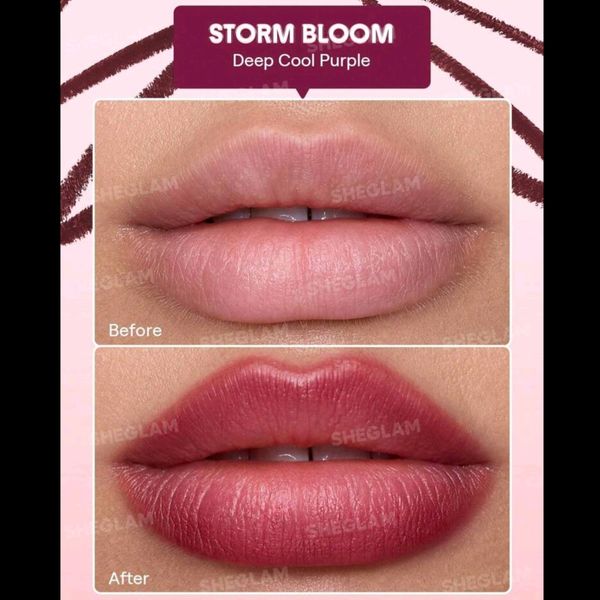 خط لب پلامپری شیگلم مدل Bold Booster رنگ Storm Bloom