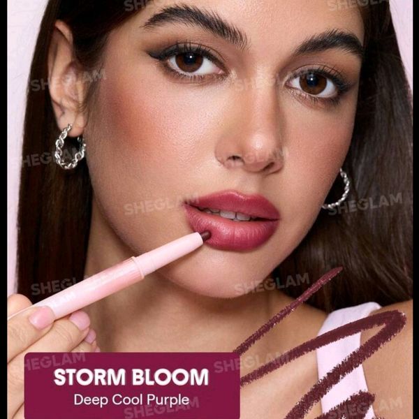 خط لب پلامپری شیگلم مدل Bold Booster رنگ Storm Bloom