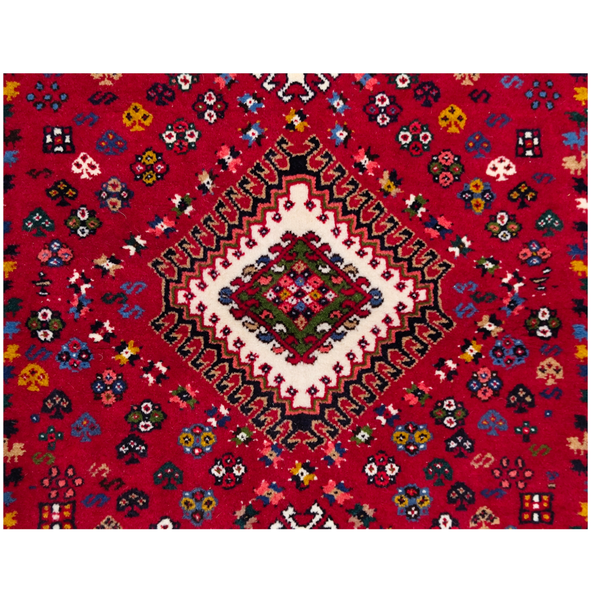 فرش دستباف سایز ذرع و نیم (تمام پشم یلمه طرح سهقاب) کد 6221