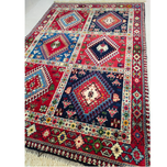 فرش دستباف سایز ذرع و نیم تمام پشم یلمه طرح خشتی کد 706