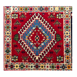 فرش دستباف سایز ذرع و نیم تمام پشم یلمه طرح خشتی کد 706