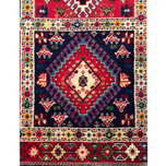 فرش دستباف سایز ذرع و نیم تمام پشم یلمه طرح خشتی کد 706